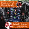 Auovo Volume Knob Cover Compatible with Subaru Crosstrek Impreza Accessories 2024 2025 for 20-24 Legacy Outback 22-23 WRX 24 Ascent Radio Knob Cover Engine Start Stop Button Outer Ring (3pcs, Red)