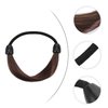 FRCOLOR 6pcs Wig Elastic Hair Band Fake Hair Elastic Ponytail Holders Hair Scrunchies Ponytail Wrap Hair Ties Elastic Rubber Band for Hair Wig Hair on Rubber Band Brown Wig Plastic M Braid