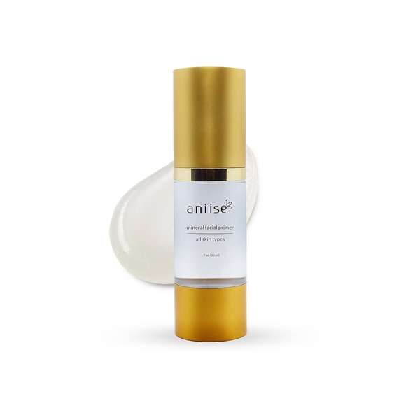 Aniise Mineral Makeup Facial Foundation Primer - Nourishing, Long-lasting, and Lightweight - Paraben Free, Cruelty-Free - Suitable for All Skin Types – 1 Fl oz (30 ml)