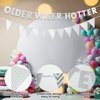 Older Wiser Hotter Birthday Banner, Funny Birthday Decorations for Adults Party Decorations, Happy Birthday Sign Birthday Decorations for Women Men, 30th 40th 50h 60th 70th Birthday Decor Supplies