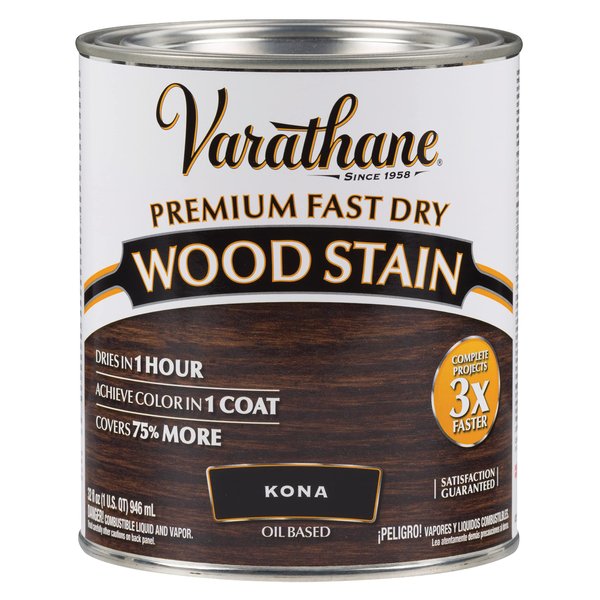 Varathane Varathane-262010 Premium Fast Dry Wood Stain, Quart, Kona