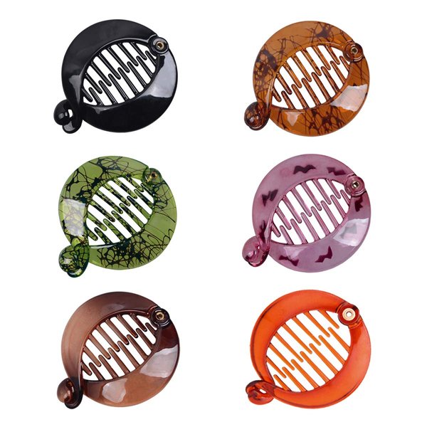 6pcs 2.5" Banana Hair Clips Hair Combs Round Pins Clip Ponytail Holder Hair Accessories Fish Grips for Women Girls