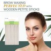 Clean + Easy Petite Waxing Sticks for Facial Waxing | Wood Applicator Spatulas for Hair Removal, 100 count