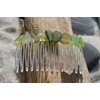 Different Shades of Green Sea Glass Hair Comb