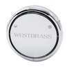 Westbrass D493CHM-26 Universal Patented Deep Soak Round Replacement 2-Hole Bathtub Overflow Cover for Full and Over-Filled Closure, 1 Pack, Polished Chrome - LOGO