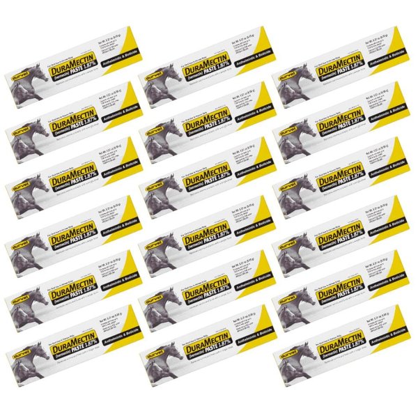 Durvet Duramectin Wormer for Horses. ((18-Pack)). Paste 1.87%. Each 0.21-Oz Tube Deworms Up to One 1250-lb Horse.