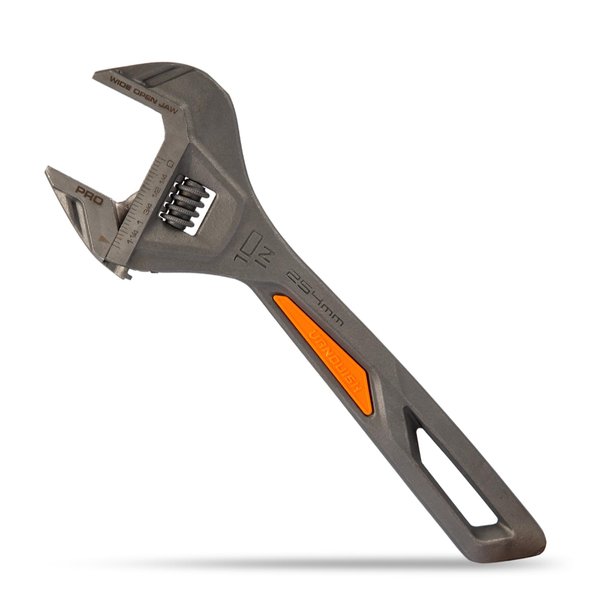Vanquish 10 Inch Length Adjustable Wrench with 1-1/2 Inch Wide-open Jaw Capacity (3175)