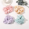 Big Satin Scrunchies for Women Scrunchies Hair Ties for Women Oversized Scrunchie for Thick long Hair Scrunchy Elastic Hair Ties Jumbo Hair Scrunchie 4 PCS