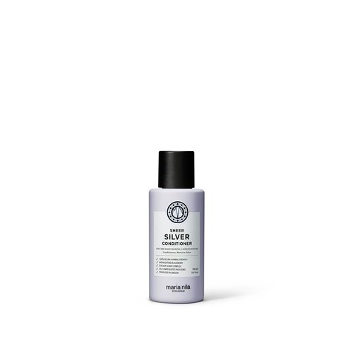 Maria Nila Sheer Silver, Conditioner 3.4 Fl Oz, Neutralizes Golden Shades, Violet Pigments Gives Cool Tone, 100% Vegan & Sulfate/Paraben free