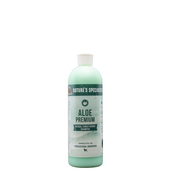 Nature's Specialties Aloe Premium Ultra Concentrated Dog Shampoo Conditioner for Pets, Makes up to 2 Gallons, Natural Choice for Professional Groomers, Herbal Aloe Infused Formula, Made in USA, 16 oz
