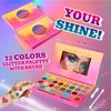 32 Colours Glitter Eyeshadow Palette, Make-Up Palette, Face and Body Glitter, glitter tattoos, festival accessories, Glitter Artistry Palette, Eye Shadow pallets for Women Girls Kids