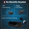 Eyliden Carpet Sweeper, Mini Size Lightweight Hand Push - No Noise, Non-Electric, Easy Manual Sweeping Only for Carpet Cleaning (Black)