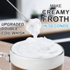 PACAHO Powerful Milk Frother with Double Whisk, Handheld Electric Foam Maker, Hand Mixer Wand, Portable Mini Blender Foamer Stirrer for Coffee, Latte, Matcha,Hot Chocolate