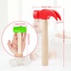 Waenerec 3pcs Wooden Mallet Toy Hammer Simulation Wooden Hammers Small Plastic Toddler Fake Hammer Portable Maintenance Kids Tools Toys Pretend Play for Boys Girls