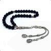 ALBATROSART -Gentle Men Collection- Prayer Beads-Worry Beads-Tesbih-Tasbih-Tasbeeh-Misbaha-Masbaha-Subha-Sebha-Rosary (Synthetic Black Onyx Stone -8 mm 33 beads-)