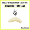LUNKERHUNT Wax Worm Fishing Bait Jar with Unique Attractant | Durable Wax Worms for Fishing Bass, Fishing Lures Trout and Pike (Glow)