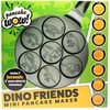 Dino Mini Pancake Pan - Make 7 Unique Flapjack Dinosaurs, Nonstick Pan Cake Maker Stovetop Griddle for Jurassic Fun & Easy Cleanup, Great for Family Breakfast or Gift for Him, Kids and Adults