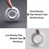 VCELINK PTFE Plumbers Tape 2-Pack, Industrial Water Sealant Thread Tape, 520" Length, 1/2" Width, Plumbing Teflon Tape for Shower Head and Pipe Thread, White