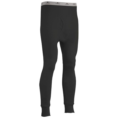 Indera Expedition Weight Cotton Raschel Knit Long Johns Thermal Underwear for Men, Black, XXL