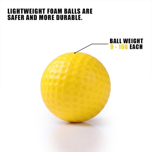 BIRDIEBLAST Foam Golf Practice Balls 12 Pack or 24 Pack, Realistic Feel and Limited Flight Golf Balls for Indoor or Outdoor (12)