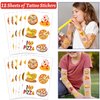 Lcnjscgo 60 Pcs Pizza Party Favors Set Temporary Tattoos, Slap Bracelets, Keychains, Badges and Stickers for Pizza Themed Birthday Parties