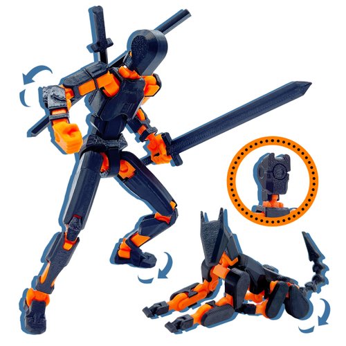 T13 (Assembly Completed) T13 Action Figure Set,Dummy 13 Action Figure Titan 13 Action Figure Robo 13 Action Figure Lucky 13 Action Figure Nova 13 Action Figure 3D Printed Multi-Jointed Movable