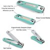 PAFASON Nail Clipper Set with Nail Catcher & Nail File Super Sharp for Fingernail & Toenail Clippers for Men & Women