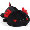 SNOWOLF Black Axolotl Plush Pillow Cute and Soft Axolotl Stuffed Animal Kawaii Plushie Toy Great Gift for Kids, 30CM/11.8Inch