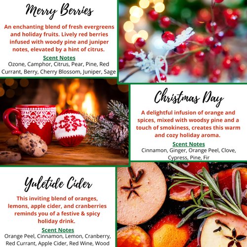 Kermode Christmas Wax Melts - 6 Amazing Winter Scents for Christmas Wax Warmer - 36 Holiday Scented Wax Cubes - Soy Wax Blend - 15 oz