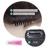 VAVANGA Straight Bangs Hair Clip In Extensions, Irregular Shape Wispy Hair Bangs Thick French Bangs Fake Fringe Curtain Bangs Hair Piece for Women(Light Brown)