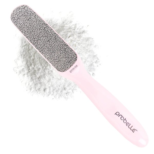 Probelle Double Sided Multidirectional Nickel Foot File Callus Remover - Immediately Reduces calluses and Corns to Powder for Instant Results, Safe Tool (Pink)