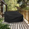 Richwon Outdoor Couch Cover Waterproof, 3-Seater Outdoor Sofa Cover, Patio Furniture Covers with Air Vent and Handles, 70W x 38D x 31H Inches, Black