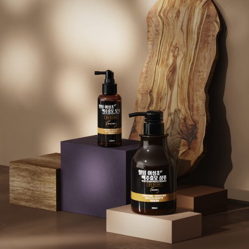 [HEALTERM] Houttuynia Cordata Extract 387,000ppm & German Beer Yeast Extract 70,000ppm 16.9 fl oz(500ml) Anti-hair Loss Tonic Shampoo & Tonic