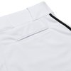 CHAMPRO Unisex-Youth Triple Crown Open Bottom Piped Baseball Pants, White/Black, X-Small