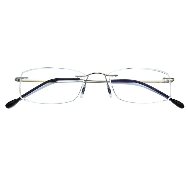 HIYANJN Rimless Readers Blue light proof reading glasses Women Men Anti Glare Filter Lightweight Eyeglasses 1.25