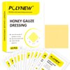 Polynew Manuka Honey Gauze Dressing, 2"x2"-12 Individual Package, Manuka Honey Wound Care Gauze for Ulcers, Bedsore, Burns, Abrasions and Cuts for Wound Healing Dressing