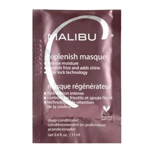 Malibu C Replenish Hair Masque (1 Packet) - Ultra Hydrating Deep Conditioner for Hair Repair - Reparative Formula with Avocado Oil for All Hair Types