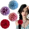 Ylapagne Flower Clips for Women, 4 pcs Hydrangea Hair Clip Red, Blue, Purple, Pink Side Hair Barrettes Brides Party Wedding Decor Boho Hair Styling Accessories