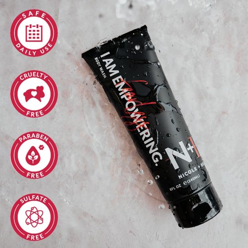 N+B Moisturizing Body Wash for Men & Women | Body Skin Care Made w/Hydrating Argan Oil & Vitamin E | Sulfate Free, Paraben Free, Gluten Free, Cruelty-Free | Made in the USA | 8 oz