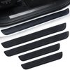SINGARO Car Door Threshold Protection, 4PCS Door Edge Step Dust Shield Cover, Door Width 23.6x1.96inch Car/SUV Universal Rubber Scratch Resistant Exterior Accessories (Black)