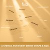 Fab Brows Duo Eyebrow Stencils | 6 Natural-Looking Brow Shapes | Easy Eyebrow Shaper Stencil | Fits All Faces & Sizes | Eyebrow Stencil Kit for Beginners & Professionals | Stencils Only, Cruelty-Free