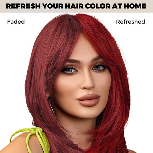 Luxecolors Depositing Hair Dye Conditioner, Semi Permanent Reflesh Hair Color Conditioner, Non-foaming Hair Coloring, Cruelty-free 5.28 fl.oz, Red