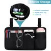 Upgrade Wheelchair Side Bag with Cup Holder, Armrest Accessories for Wheelchair, Rollator, Walker, The Perfectly Organized to Free Your Hands and Bring You A Wonderful Life Experience (Black)