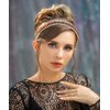 deladola Red Rhinestone Headband Beaded Hairband Prom Party Ceremony Banquet Hair Accessory for Women