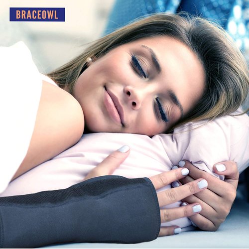 BRACEOWL-Carpal Tunnel Wrist Brace, Night Wrist Sleep Support Splint-Fits Right Hand or Left Hand, Wrist Pain Relief, Wrist Support Brace for Women, Men