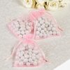 Jwsqmc 4x6 Inch Organza Gift Bags with Drawstring for Jewelry,Candy,Set of 100 Pink Sachet,Sheer Fabric Mesh Pouches Organizer for Baby Shower,Birthday,Party Favors,Wedding,Bridal Shower,Christmas