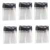 300PCS Disposable Mascara Wands Spoolie Brush Crystal Eyebrow Brushes Eyelash Extension Applicator Makeup Kits.myaokue-up (White-Black)