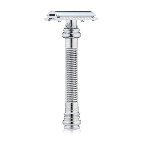 G.B.S Men's Shaving Set- Double Edge Safety Razor MK 38 Made in Soligen Germany, Shaving Brush, Dual Stand, Chrome Shaving Bowl, Natural Shave Soap, Double Edge Safety Razor Blades