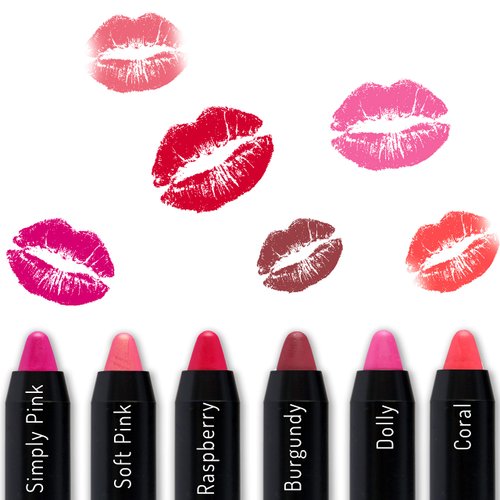 Natural Lipstick Crayon Pencil for Women High Pigment Tints, Cruelty Free, Organic Lipstick Made in USA, Safe, Nontoxic Lip Care Cosmetics (Coral)