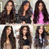 SilkStrands Invisible Wire Hair Extensions with Adjustable 4 Secure Clips 24 Inch Secret Halo Hair Extensions on Soft Transparent Lace Dark Brown Hair Extensions Long Wavy Hair Extensions for Women